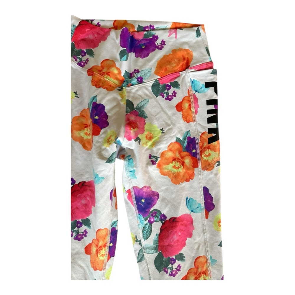 Victoria’s Secret PINK Ultimate Logo Sport Ankle Leggings – Floral Print, Size S - Picture 6 of 10